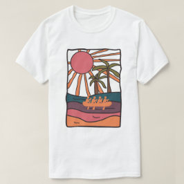 ラフティングのイラスト Tシャツ