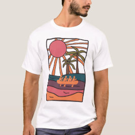 ラフティングのイラスト Tシャツ