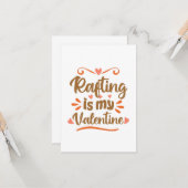 ラフティングはバレおもしろいンタインデーの贈り物 カード (正面/裏面インサイチュ)