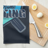 ラフティングパーソナライズされたホワイトウォーター川アドベンチャー キッチンタオル (四つ折り)