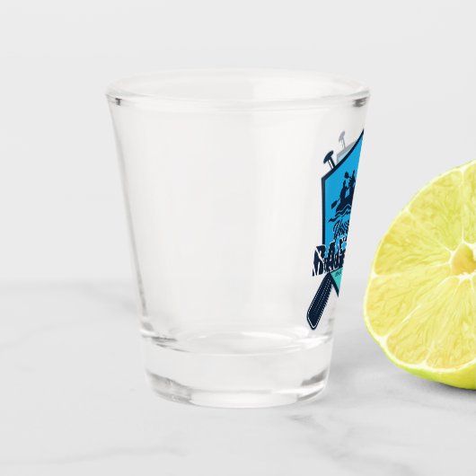 ラフティングパーソナライズされたホワイトウォーター川アドベンチャー ショットグラス (左)