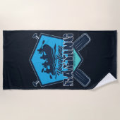 ラフティングパーソナライズされたホワイトウォーター川アドベンチャー ビーチタオル (正面)