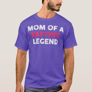 ラフティング伝説のかわいい女性ママ Tシャツ