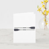 ラフティング白い水舟遊び – 垂木 カード (黄色い花)