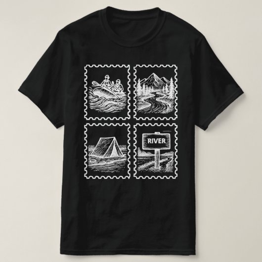 ラフティング リバーライフ Tシャツ (デザイン正面)