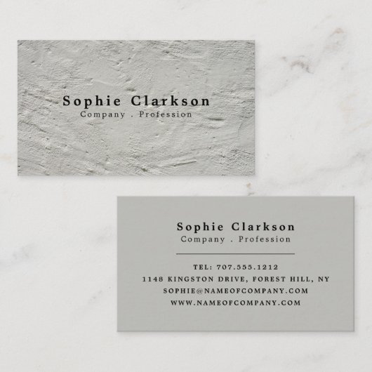 ラフプラスター効果素朴、 名刺 (正面/裏面)