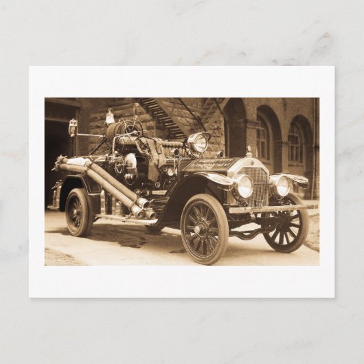 ラフランス消防車1924 ポストカード (正面)