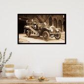 ラフランス消防車1924 -ヴィンテージ ポスター (キッチン)