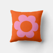 ラフルーア01レトロフローラオレンジピンク名門私立校風の花 クッション (裏面)