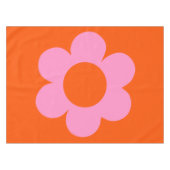 ラフルーア01レトロフローラオレンジピンク名門私立校風の花 テーブルクロス (正面(横))