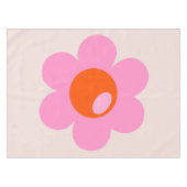 ラフルーア05抽象芸術フラワーピンク&オレンジフローラ テーブルクロス (正面(横))