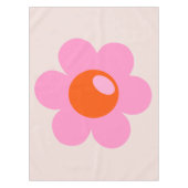 ラフルーア05抽象芸術フラワーピンク&オレンジフローラ テーブルクロス (正面)