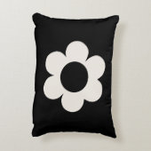 ラフルーア06レトロフローラ白黒花 アクセントクッション (裏面(縦))