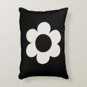 ラフルーア06レトロフローラ白黒花 アクセントクッション (正面(垂直))