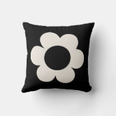 ラフルーア06レトロフローラ白黒花 クッション (裏面)