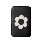 ラフルーア06レトロフローラ白黒花 バスマット (正面縦)