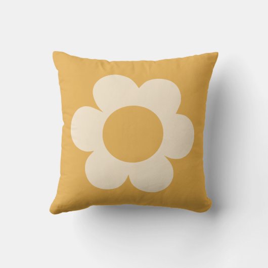 ラフルーア07レトロフローライエローフラワー クッション (裏面)
