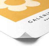 ラフルーア07レトロフローライエローフラワー ポスター (角)