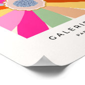 ラフルーア09レトロデイジーカラフルフローラ ポスター (角)