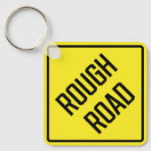 ラフロードメタルスクエアキーチェーン キーホルダー (正面)