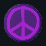 ラフ平和シンボル – 紫の影 マグネット<br><div class="desc">チョーク効果オリジナルから作成され、最大の影響を与える大きなベクトル図形に変換された大きな粗い手描き平和シンボル。</div>