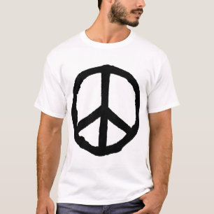 ラフ平和シンボル – 黒 Tシャツ
