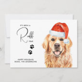 ラフ年レビューおもしろいゴールデンレトリバー犬 シーズンカード (正面)