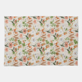 ラフ竹フローラデイジーシャームロックファームハウス キッチンタオル (横)