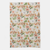 ラフ竹フローラデイジーシャームロックファームハウス キッチンタオル (縦)