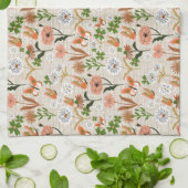 ラフ竹フローラデイジーシャームロックファームハウス キッチンタオル (折り畳み)