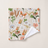 ラフ竹フローラデイジーシャームロックファームハウス バスタオルセット (ウォッシュタオル)