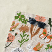 ラフ竹フローラデイジーシャームロックファームハウス ビーチタオル (インサイチュ)