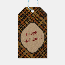 ラフ素朴グラフィックBurlap任意の文字 ギフトタグ