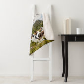 ラフ色ヘディングヒツジ、ポートレートと引用文- シェルパブランケット (インサイチュ)