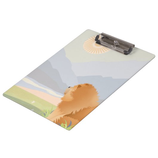 ラフ赤切りアクリルのクリップボード クリップボード (アングル)