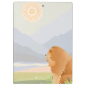 ラフ赤切りアクリルのクリップボード クリップボード (裏面)