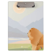 ラフ赤切りアクリルのクリップボード クリップボード (正面)