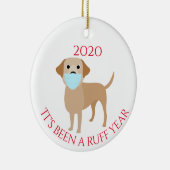 ラフ·イヤー·ドッグズ·ラブラドールイエロー2020 セラミックオーナメント (右)