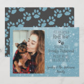 ラフ・イヤー・ドッグ　フォト　ホリデー　フラット　ホリデー・カード シーズンカード (正面/裏面)