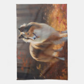 ラフ・コリーイン紅葉秋インスパイア キッチンタオル (縦)