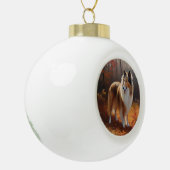 ラフ・コリーイン紅葉秋インスパイア セラミックボールオーナメント (左)