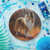 ラフ・コリーイン紅葉秋インスパイア ペーパープレート (パーティー)