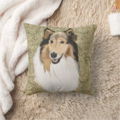 ラフ・コリーポートレート クッション (ブランケット)