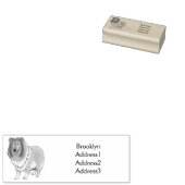 ラフ・コリー犬の漫画イラスト ラバースタンプ (押印)