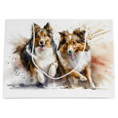 ラフ・コリー絵を描ズ ラージペーパーバッグ (正面)