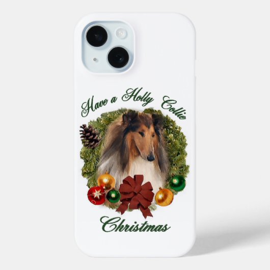 ラフ・コリー・クリスマス Case-Mate iPhoneケース (裏面)