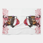 ラフ・コリー・ドッグパーソナライズされた・クリスマスプレゼント キッチンタオル (横)