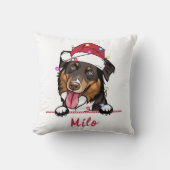 ラフ・コリー・ドッグパーソナライズされた・クリスマスプレゼント クッション (正面)