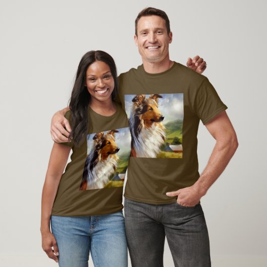 ラフ・コリー・ドッグ Tシャツ (ユニセックス)