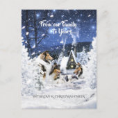 ラフ・コリー&ラムinクリスマスナイト – 休日 ポストカード (正面)